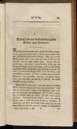 L. Evangelium am fünfundzwanzigsten Sonnt. nach Trinitatis.