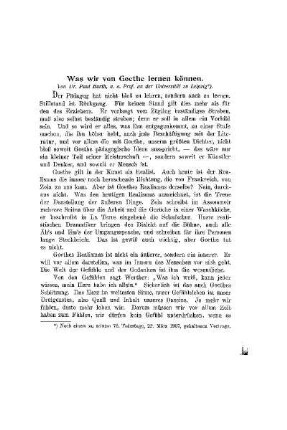 Was wir von Goethe lernen können