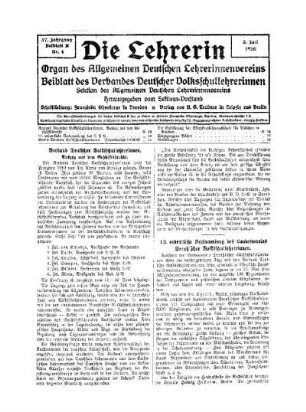 13. ordentliche Versammlung des Landesvereins Preußischer Volksschullehrerinnen