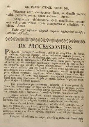 De processionibus.