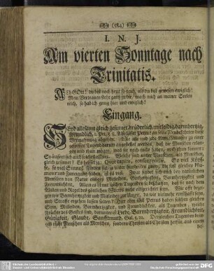 Am vierten Sonntage nach Trinitatis