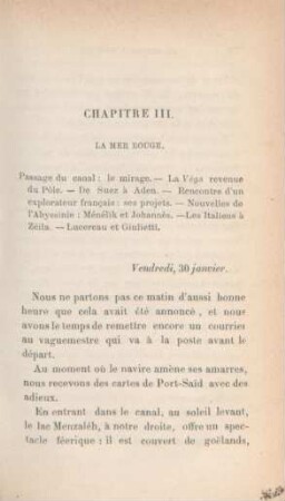 Chapitre III. La Mer Rouge