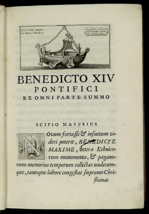 Benedicto XIV Poneifici Ex Omni Parte Summo.