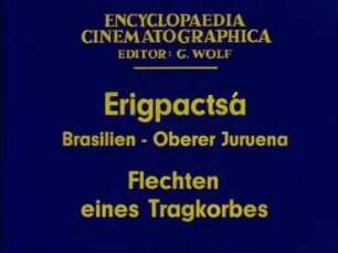 Erigpactsá (Brasilien, Oberer Juruena) - Flechten eines Tragkorbes