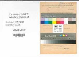 Entnazifizierung Josef Meyer , geb. 04.03.1910 (Lehrer)