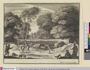[Landschaft mit spielenden Hirten]