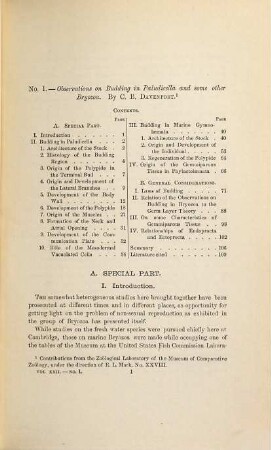 Bulletin of the Museum of Comparative Zoology. 22. 1891/92