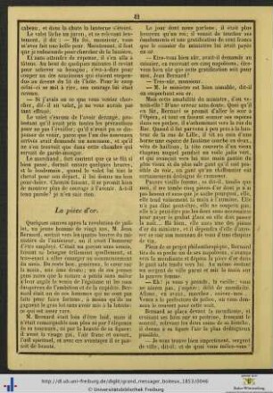 La pièce d'or.