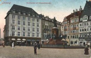 Leipzig: Marktplatz mit Siegesdenkmal