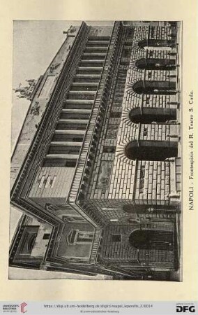 Napoli – Frontespizio del R. Teatro S. Carlo – Théâtre Royal Saint Charles – Royal S. Carlo Theatre – S. Karlstheater
