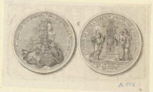 Medaille auf Jakob Wilhelm Imhoff, vordersten Losungsamtmann und Familiensenior; geb. 8. März 1651; gest. 21. Dezember 1728