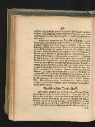 Von Gewalt der Priesterschafft.