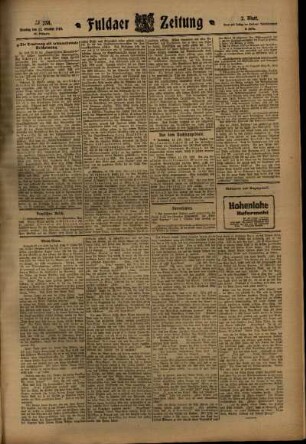 Zweite Ausgabe vom Montag, den 17. Oktober 1910.