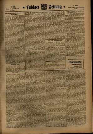 Zweite Ausgabe vom Montag, den 17. Oktober 1910.