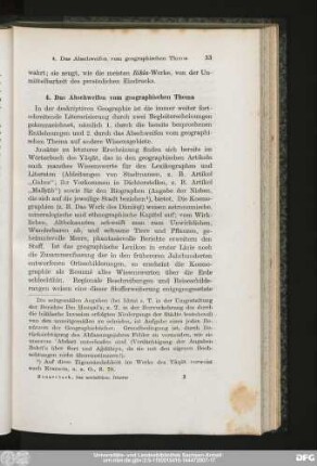 4. Das Abschweifen vom geographischen Thema