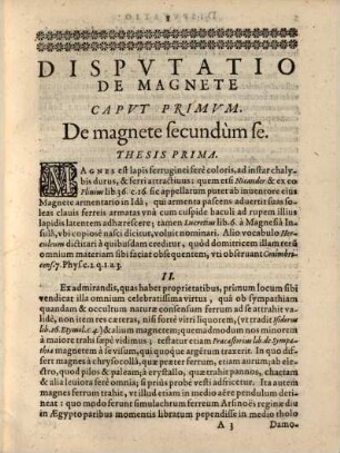 Dispvtatio Philosophica, De Magnete Sive Hercvleo Lapide