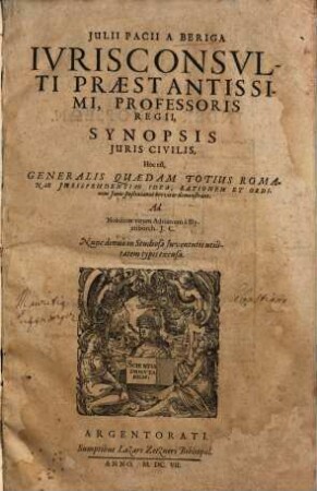 Synopsis iuris civilis ...