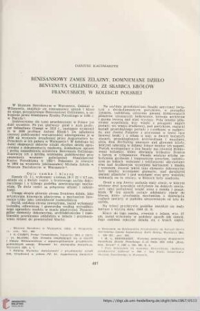 29: Renesansowy zamek żelazny, domniemane dzieło Benvenuta Celliniego, ze skarbca królów francuskich, w kolekcji polskiej