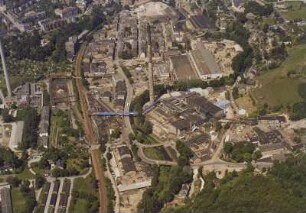 Eisenbahnstrecke Schwarzenberg - Chemnitz und Blaufarbenwerk Niederpfannenstiel (Nickelhütte Aue GmbH) im Schwarzwassertal