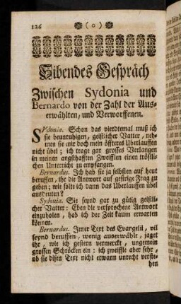 126-161, Sibendes Gespräch.