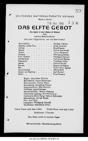 Das elfte Gebot