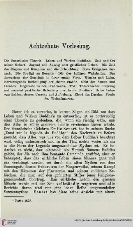 Achtzehnte Vorlesung