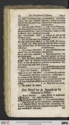 Der Brieff des H. Ignatii an die Gemeinde zu Epheso