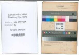 Entnazifizierung Wilhelm Kracht , geb. 22.08.1888 (Polizeirat)