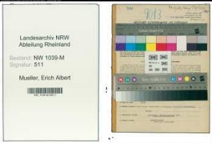 Entnazifizierung Erich Albert Mueller , geb. 03.03.1898 (Dozent)