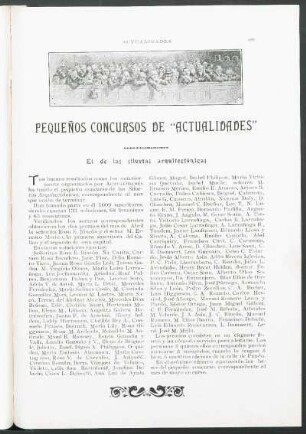 Pequeños concursos de "Actualidades" : El de las siluetas arquitectónicas