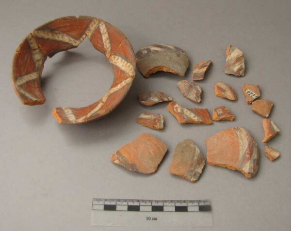 Fragments of a clay vessel