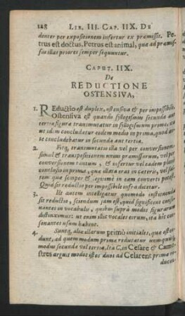 Caput IIX. De Reductione Ostensiva