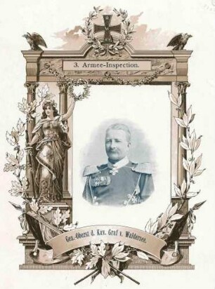 Graf Alfred von Waldersee, in Uniform mit Orden, Generalfeldmarschall, Brustbild in Halbprofil