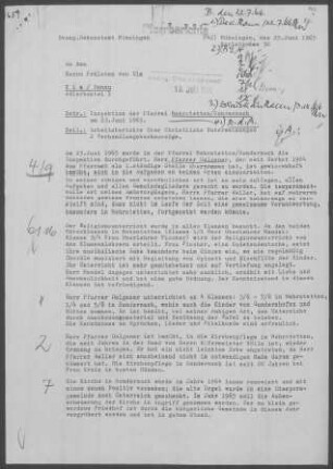 Mehrstetten-Sondernach: Inspektionsbericht 1965