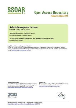 Arbeitsbezogenes Lernen