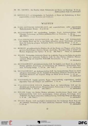 Waffen (Nr. 108-118)