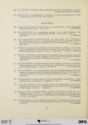 Waffen (Nr. 108-118)