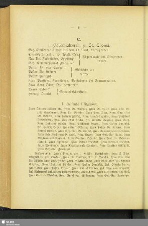 I. Parochialverein zu St. Thomä