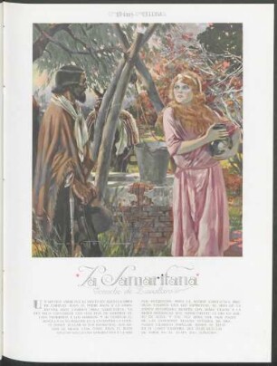 "La Samaritana", gouache