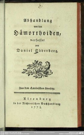 Abhandlung von den Hämorrhoiden