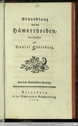Abhandlung von den Hämorrhoiden