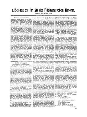 Der [preußische Staatsrat Süvern und unsere staatlichen Vorschulen] : (Fortsetzung aus dem Hauptblatt) ; 1. Beilage zu Nr. 20 der pädagogischen Reform