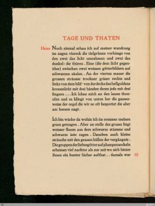 Tage und Thaten