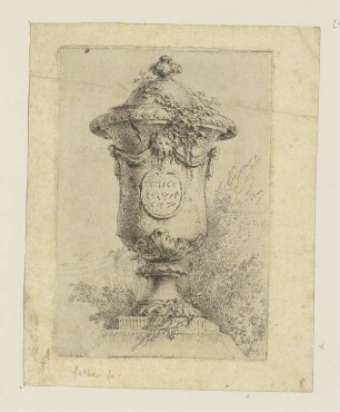Vase mit Maske