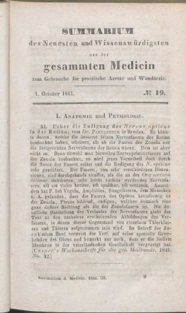 1. October 1841. No. 19.