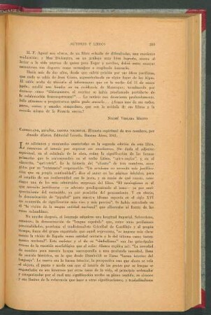 Castellano, español, idioma nacional. Historia espiritual de tres nombres, por Amando Alonso