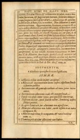 Argumentum. - Summae.