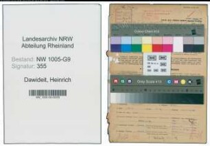 Entnazifizierung Heinrich Dawideit , geb. 10.01.1895 (Polier)