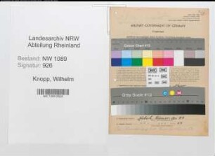 Entnazifizierung Wilhelm Knopp , geb. 08.05.1900 ()
