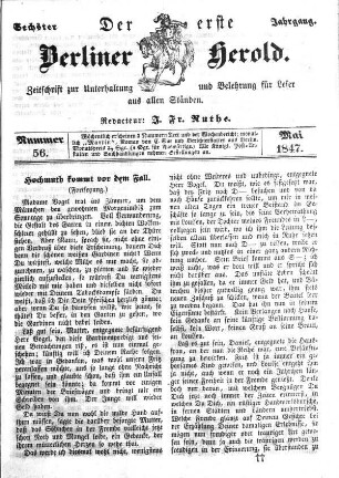 Nummer 56, Mai 1847